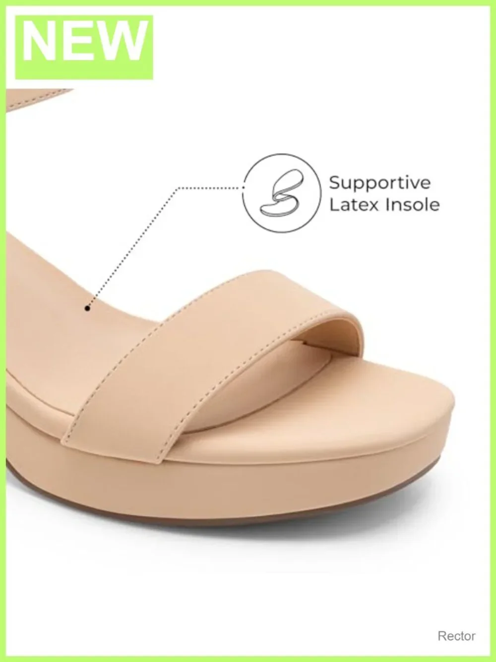 Platform Block Heel Sandals Faux Leather Ankle Strap Dressy Casual